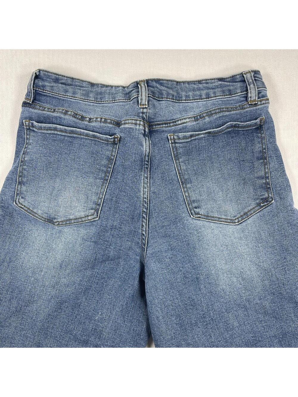 Oat New York Wide Leg Jeans Women's Size 12/31 High Rise Pockets Crop Fit Baggy - Picture 6 of 10